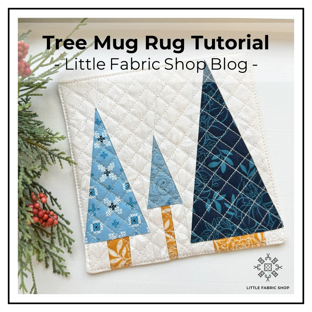 Tree Mug Rug Tutorial | Little Fabric Shop Blog | Free Sewing Pattern