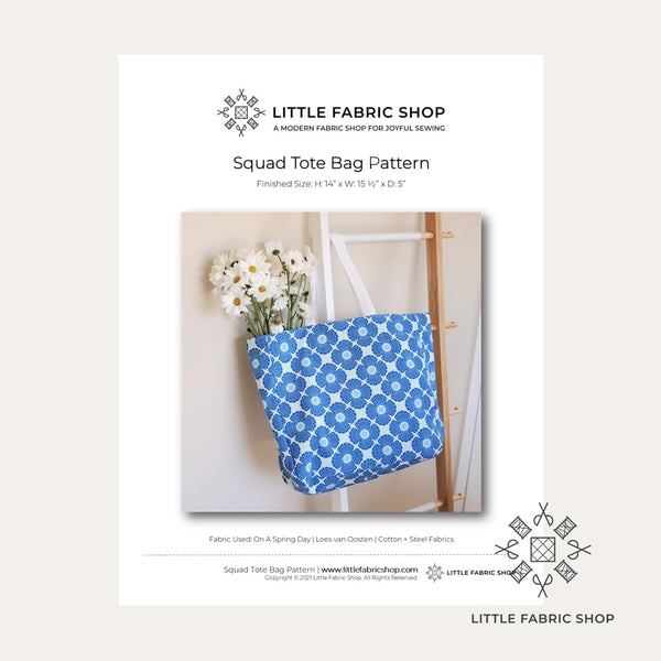 Squad Tote Bag Pattern PDF Pattern – Little Fabric Shop