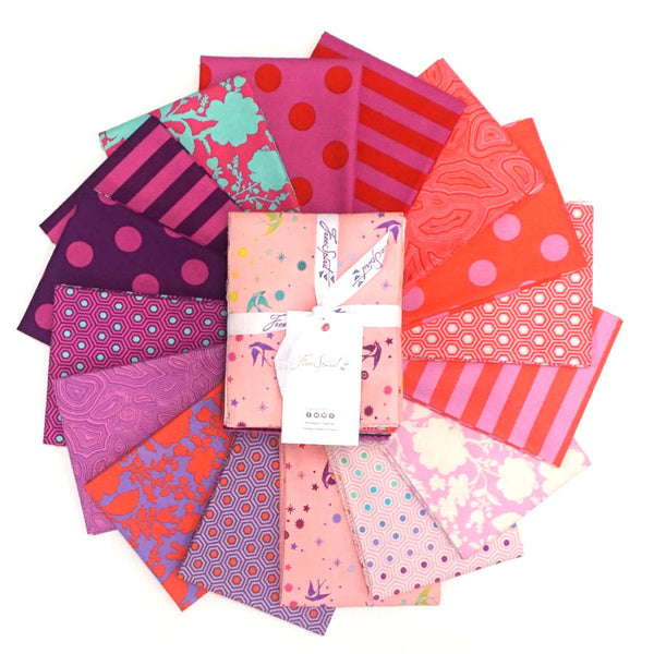 True Colors by Tula Pink - Peacock Fat Quarter on sale Bundle - 16 prints