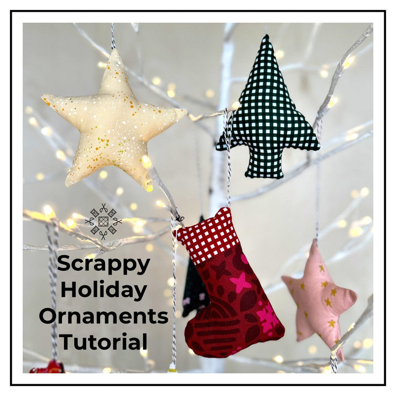 Scrappy Holiday Ornaments Tutorial | Little Fabric Shop Free Sewing Pattern