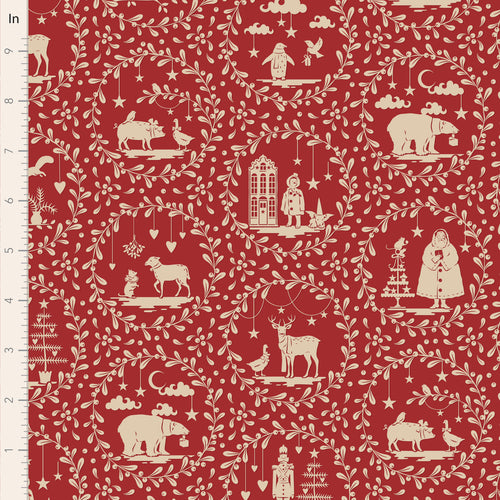 Merry Little Christmas | Tilda | Paperscenes Burgundy | Tone Finnanger