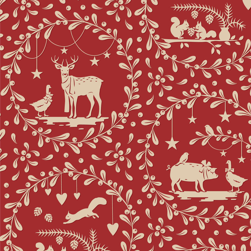 Merry Little Christmas | Tilda | Paperscenes Burgundy | Tone Finnanger