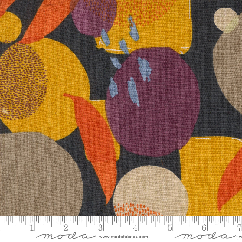 Urban Whisper | Zen Chic | Mochi Linen - Mingle Geometrics Dots Brushstrokes Abstract Navy | Moda
