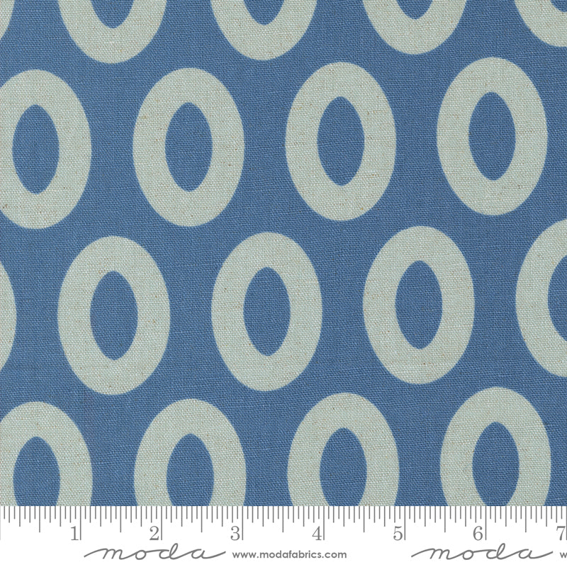 Urban Whisper | Zen Chic | Mochi Linen - Loop Geometrics Dots Denim | Moda
