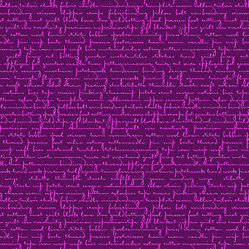 Scrawl | Giucy Giuce | Quilty Words - Purple Agate