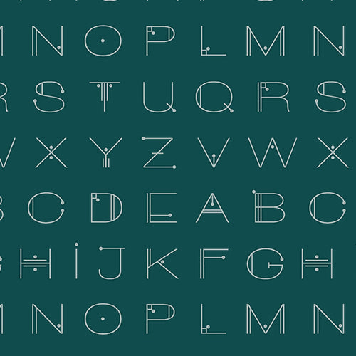 Scrawl | Giucy Giuce | Deco Letters - Deep Teal