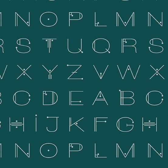 Scrawl | Giucy Giuce | Deco Letters - Deep Teal