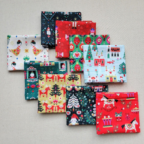 Nordic Noel | Fat Quarter Bundle | Bee Brown | Dashwood Studio