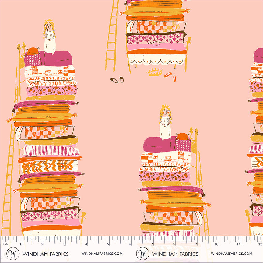 Heather Ross Favorites | Windham Fabrics | Princess and the Pea - Pink