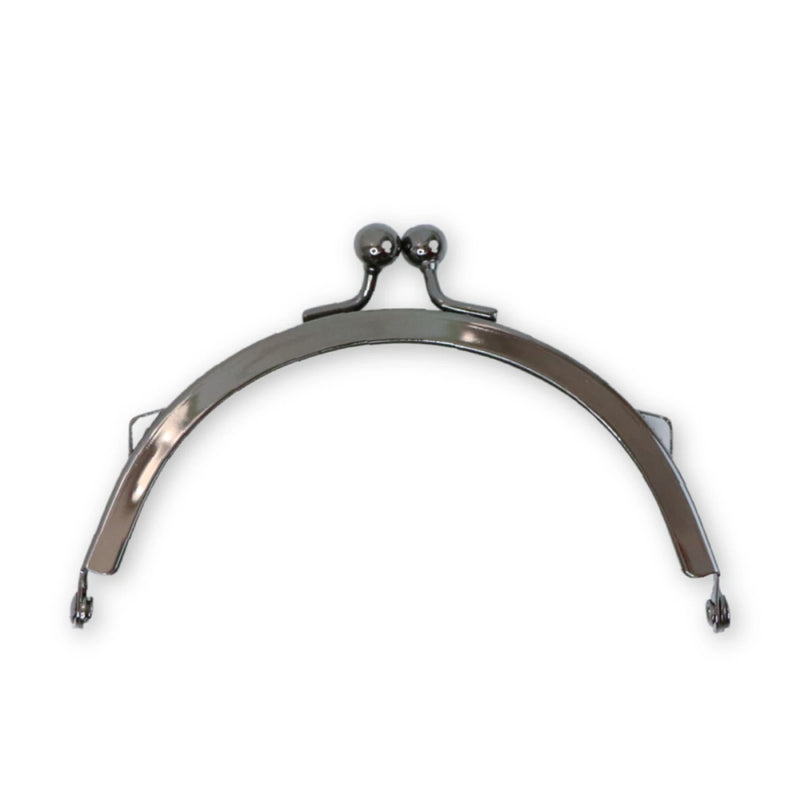 4" Clasp Purse Frame | Glue-in | Gun Metal | Sallie Tomato