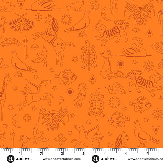 Sun Print 2025 | Alison Glass | Philately - Goldfish | Andover Fabric