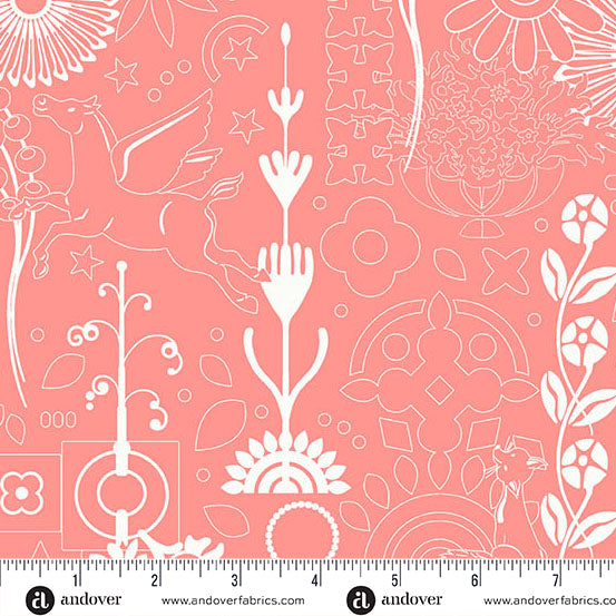 Sun Print 2025 | Alison Glass | Cameo - Piglet | Andover Fabric