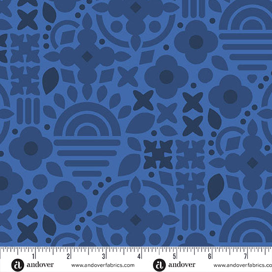 Sun Print 2025 | Alison Glass | This & That - Navy | Andover Fabrics