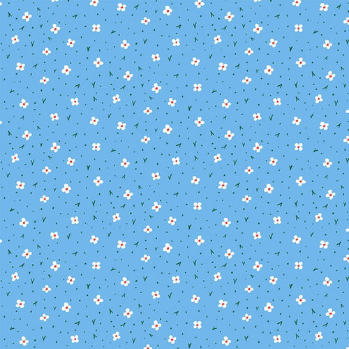 Garden Jubilee | Phoebe Wahl | Calico - Blue | FIGO Fabrics