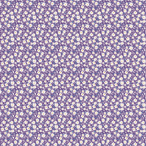 Pocket Posies | FIGO Fabrics | Daisies - Purple