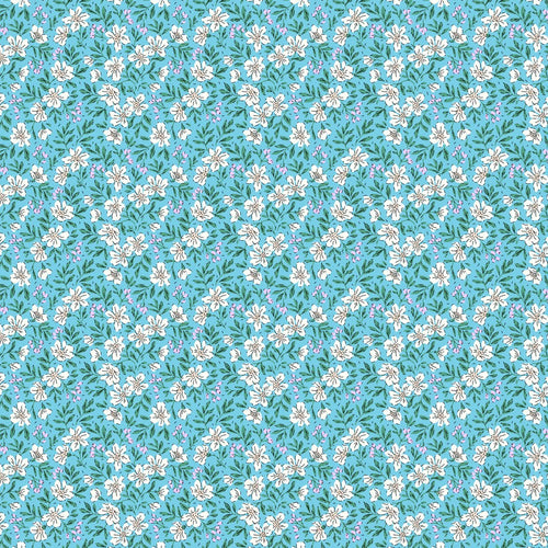 Pocket Posies | FIGO Fabrics | Blossoms - Blue