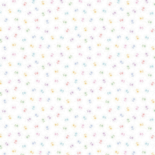 Pocket Posies | FIGO Fabrics | Ditsy Daisy - White