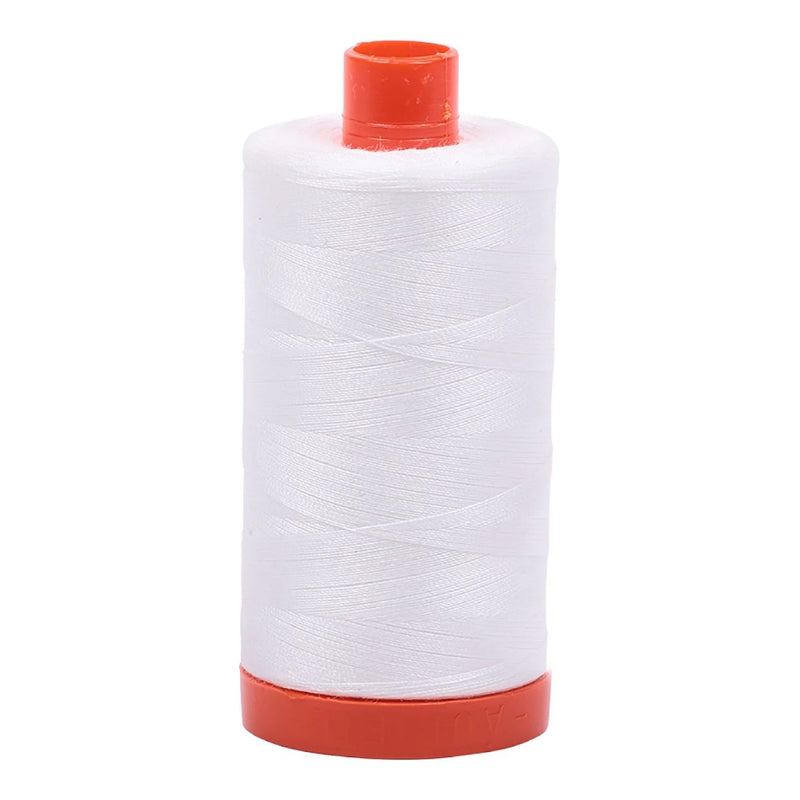 Aurifil 50wt Mako Cotton Thread | 1422 Yards | Snow White | A1050-2021