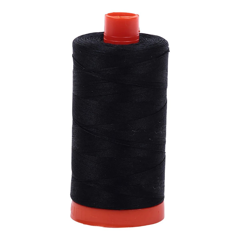 Aurifil 50wt Mako Cotton Thread | 1422 Yards | Black