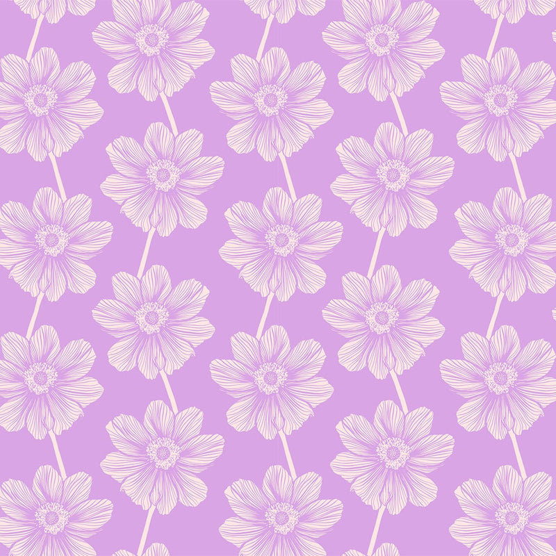 Indelible | Anna Maria Textiles | Anemone - Lilac | Northcott Fabrics