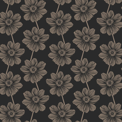 Indelible | Anna Maria Textiles | Anemone - Silvertone | Northcott Fabrics