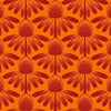 Indelible | Anna Maria Textiles | Coneflowers - Tangerine | Northcott Fabrics