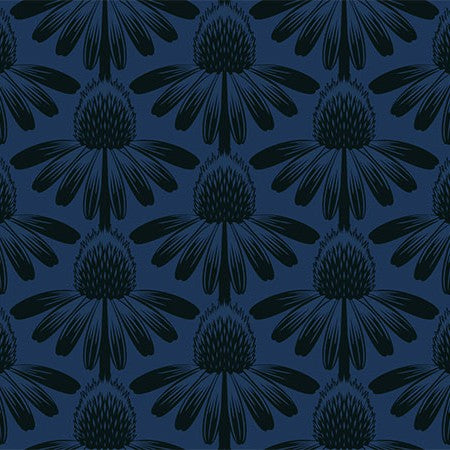 Indelible | Anna Maria Textiles | Coneflower - Night | Northcott Fabrics