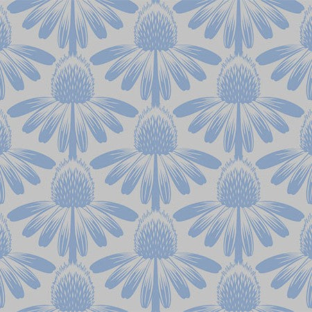 Indelible | Anna Maria Textiles | Coneflower - Sky | Northcott Fabrics