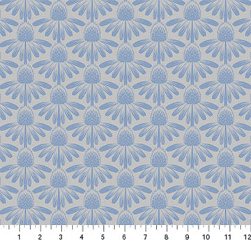 Indelible | Anna Maria Textiles | Coneflower - Sky | Northcott Fabrics