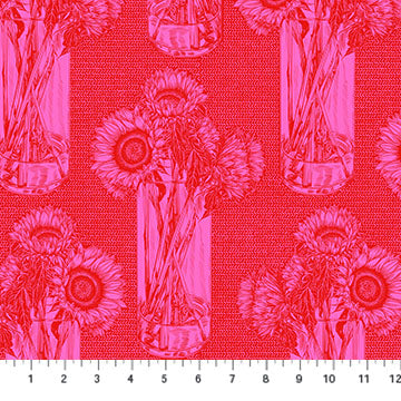 Indelible | Anna Maria Textiles | Sunflowers - Candy | Northcott Fabrics