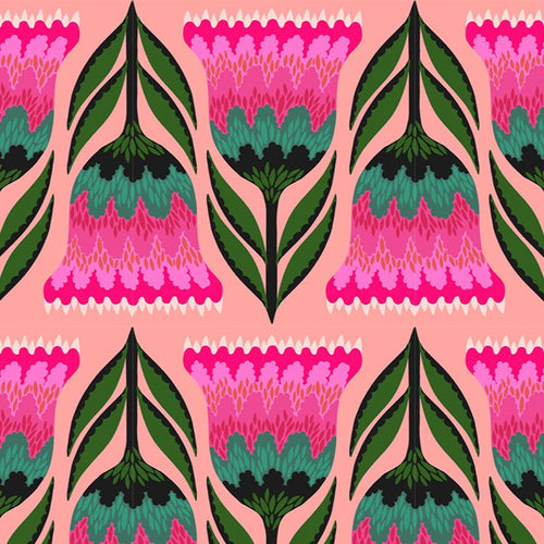 Jumpstart | Anna Maria Textiles | Celosia - Punch | Northcott Fabrics