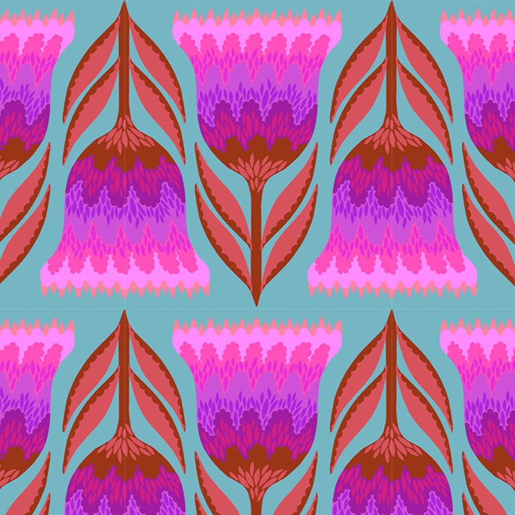 Jumpstart | Anna Maria Textiles | Zinnia Celosia - Amber | Northcott Fabrics