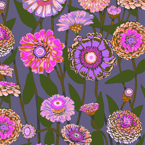 Jumpstart | Anna Maria Textiles | Zinnia Show - Mauve | Northcott Fabrics