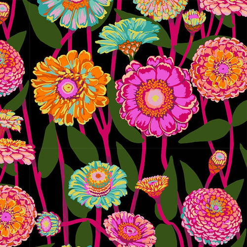 Jumpstart | Anna Maria Textiles | Zinnia Show - Berry | Northcott Fabrics