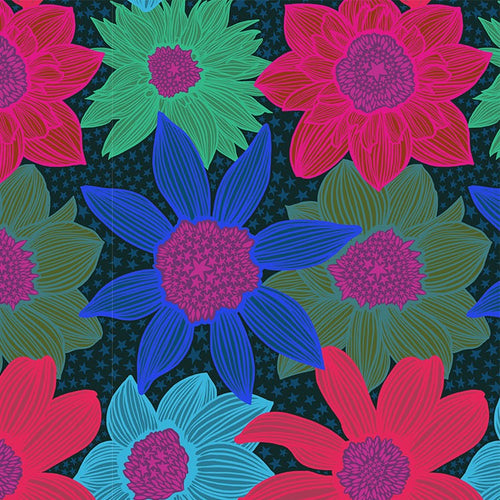 Jumpstart | Anna Maria Textiles | Stars and Stripes - Navy | Northcott Fabrics