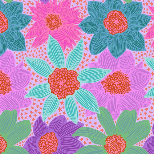 Jumpstart | Anna Maria Textiles | Stars and Stripes - Lavender | Northcott Fabrics