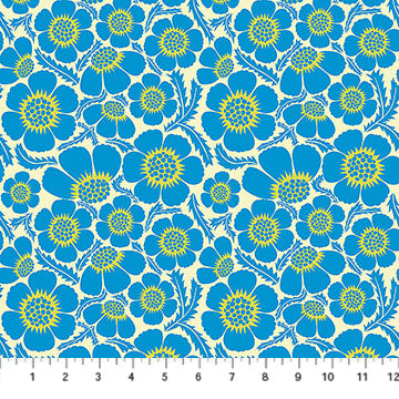 Clean Cut | Anna Maria Textiles | Prickly - Cerulean | Northcott Fabrics