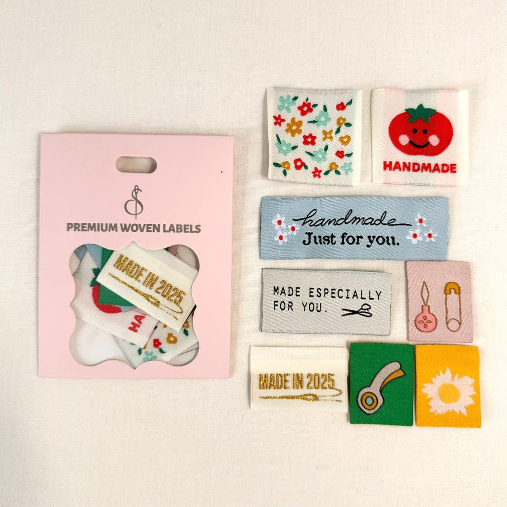 Assorted Labels | Fabric Labels | Minki Kim | Sewing Illustration