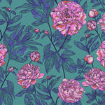 Indelible | Wideback 108" | Anna Maria Textiles | Peony - Jade | Northcott Fabrics