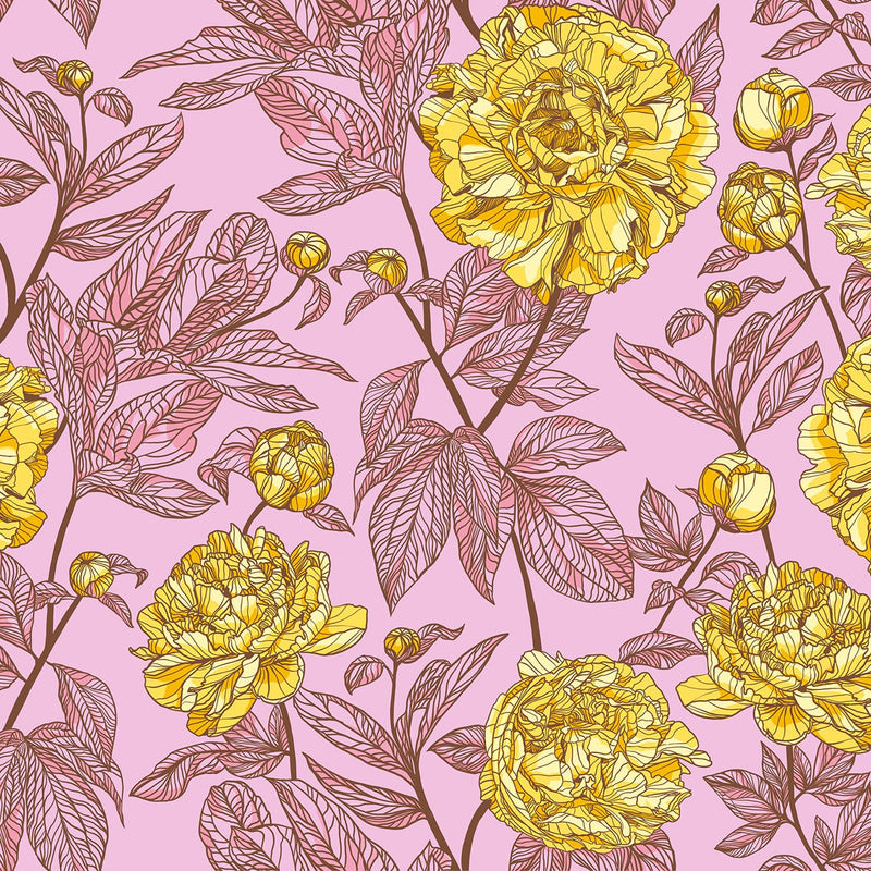 Indelible | Wideback 108" | Anna Maria Textiles | Peony - Sunshine | Northcott Fabrics