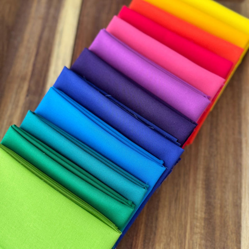 Rainbow Bella Solids Fat Quarter Bundle | Moda Fabrics