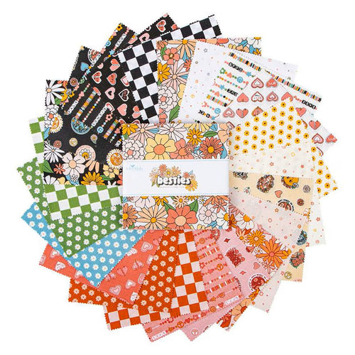 Besties | 5" Charm Pack | Riley Blake Designs | Corrine Wells