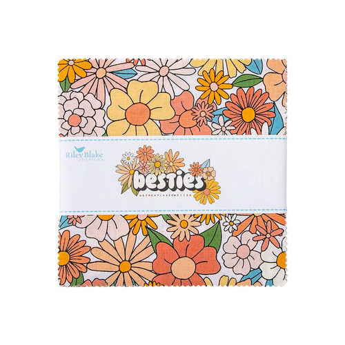 Besties | 5" Charm Pack | Riley Blake Designs | Corrine Wells