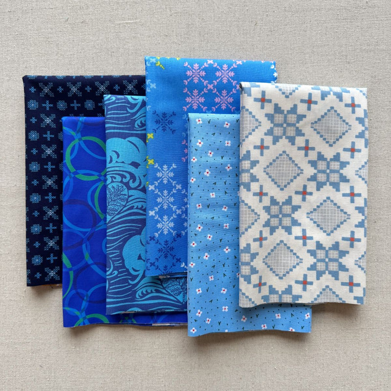 Blue | Stash Builder Half Yard Bundle | Little Fabric Shop