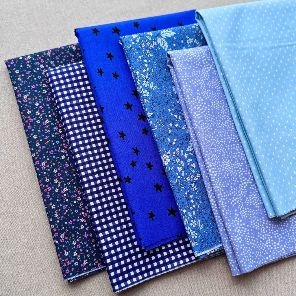 Blue | Stash Builder Half Yard Bundle | Little Fabric Shop