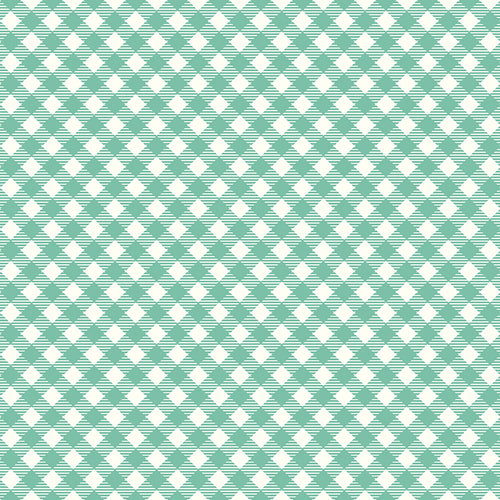 Bee Gingham | Lori Holt | 3/8" Diagonal Seaglass | Riley Blake Designs