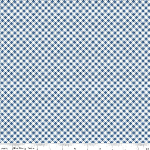Bee Gingham | Lori Holt | 3/16" Diagonal Denim | Riley Blake Designs