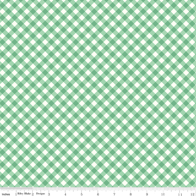 Bee Gingham | Lori Holt | 1/4" Diagonal Tammy Alpine | Riley Blake Designs