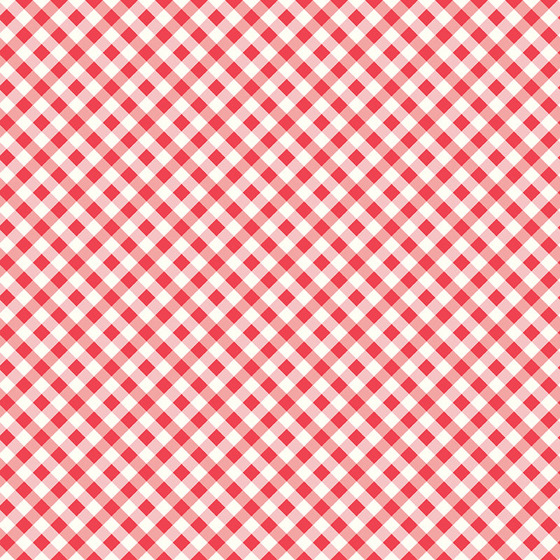 Bee Gingham | Lori Holt | 1/4" Diagonal Tammy Cayenne | Riley Blake Designs
