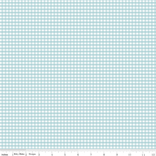 Gingham | Riley Blake Designs | 1/8" Small Aqua
